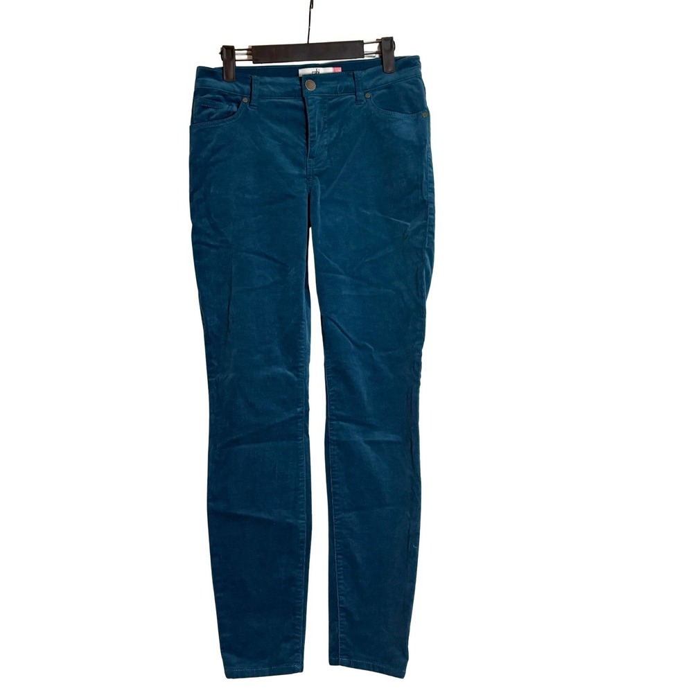 Cabi Women's‎ Skinny High Rise Corduroy Teal Turquoise Pants